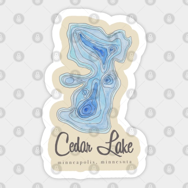 Cedar Lake Minneapolis Sticker by Coolies